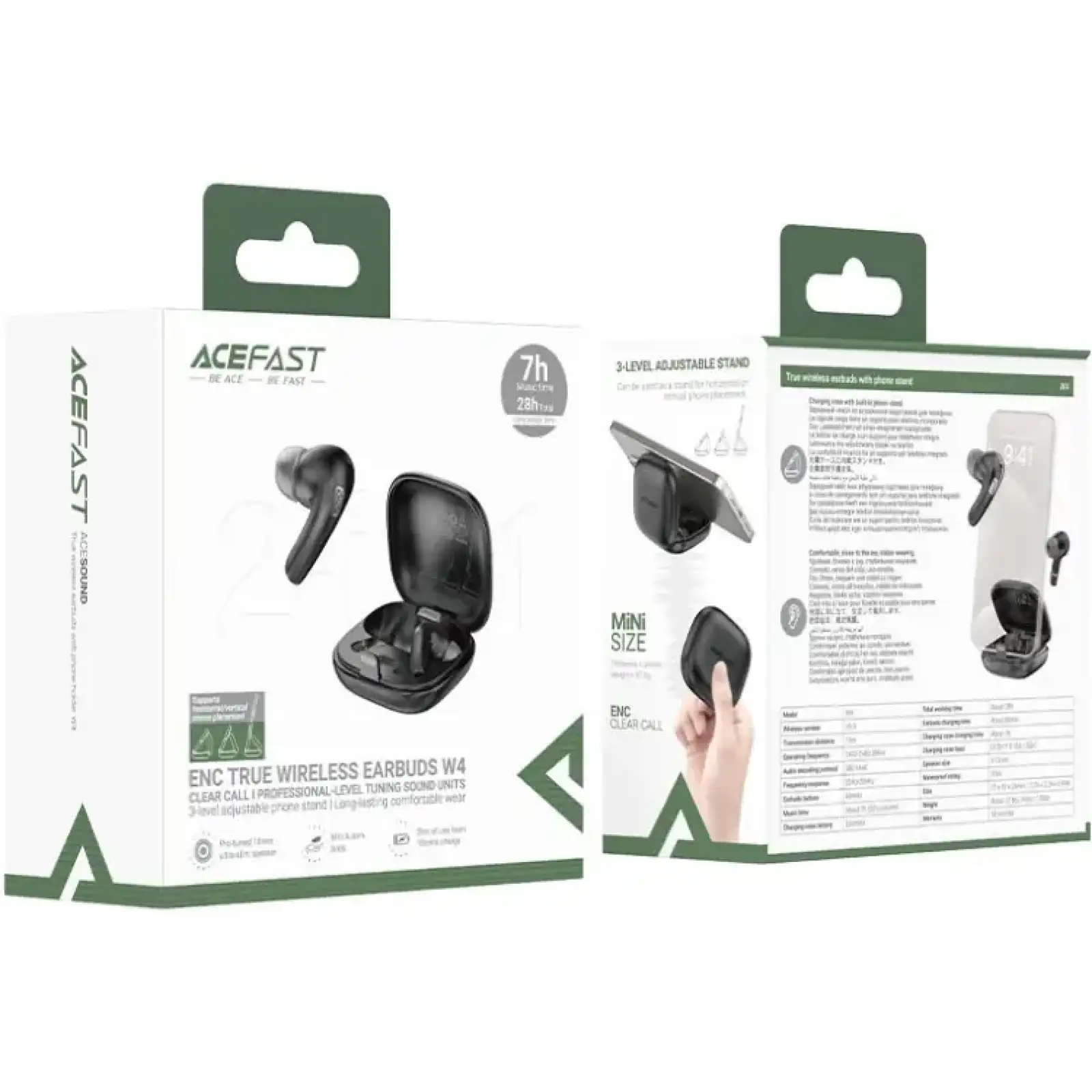 Навушники TWS Acefast W4 black (6974316285014) UA