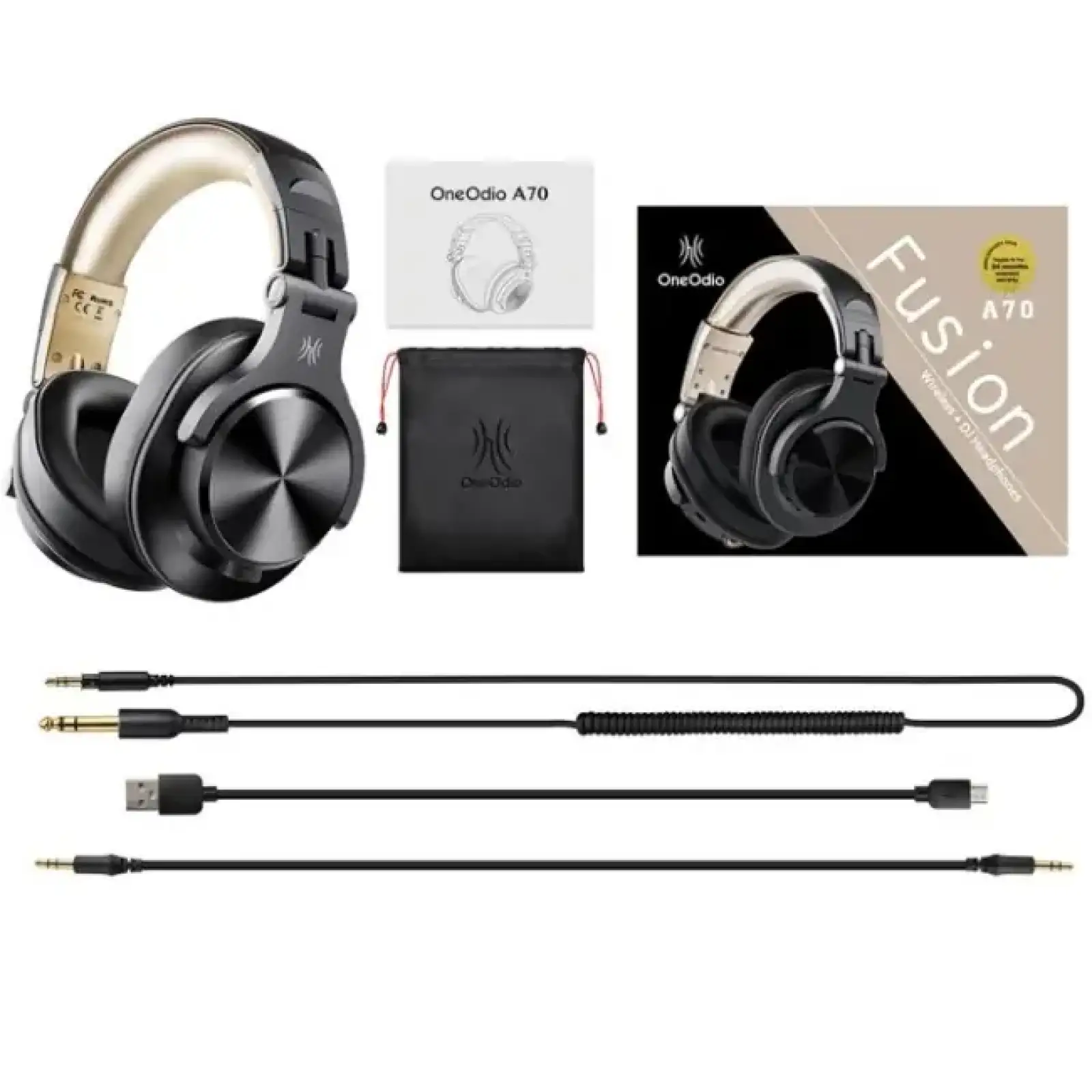 Гарнитура OneOdio Fusion A70 Black Gold (A70 Black Gold) UA