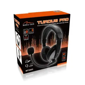 Гарнітура Media-Tech Turdus Pro, 2х3,5мм, Black (MT3603) UA