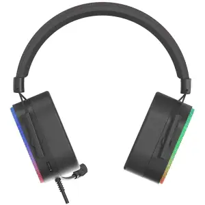 Ігрова гарнітура XTRIKE ME GH-606 XBOX/PS/PC, USB+3,5 мм, статичне RGB, кабель 2м, чорна UA