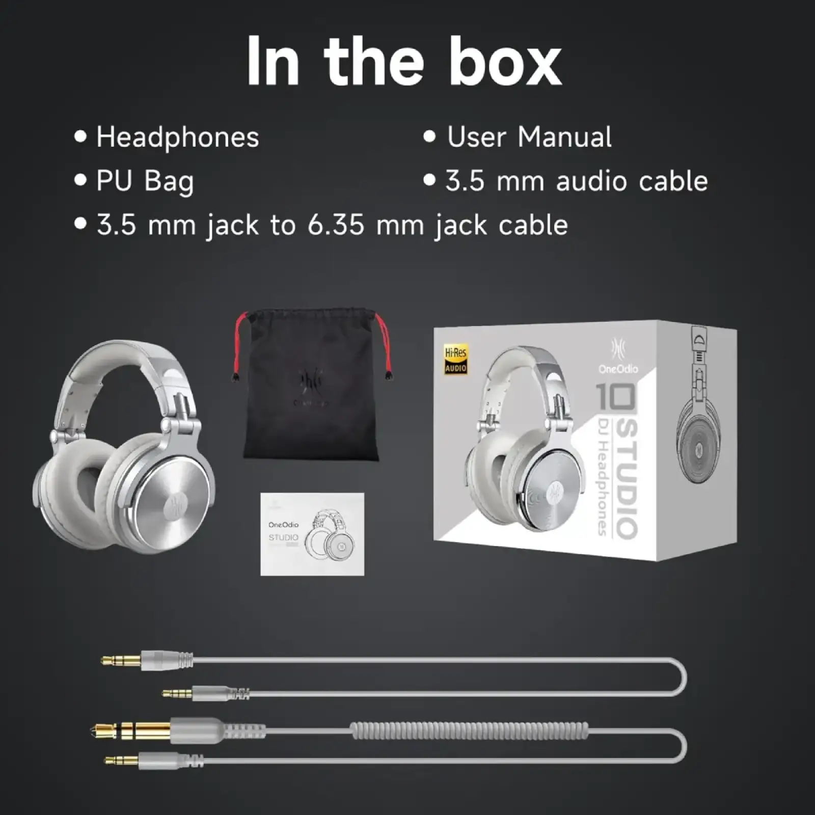 Гарнитура OneOdio Pro 10 Silver (Pro 10 Silver) UA