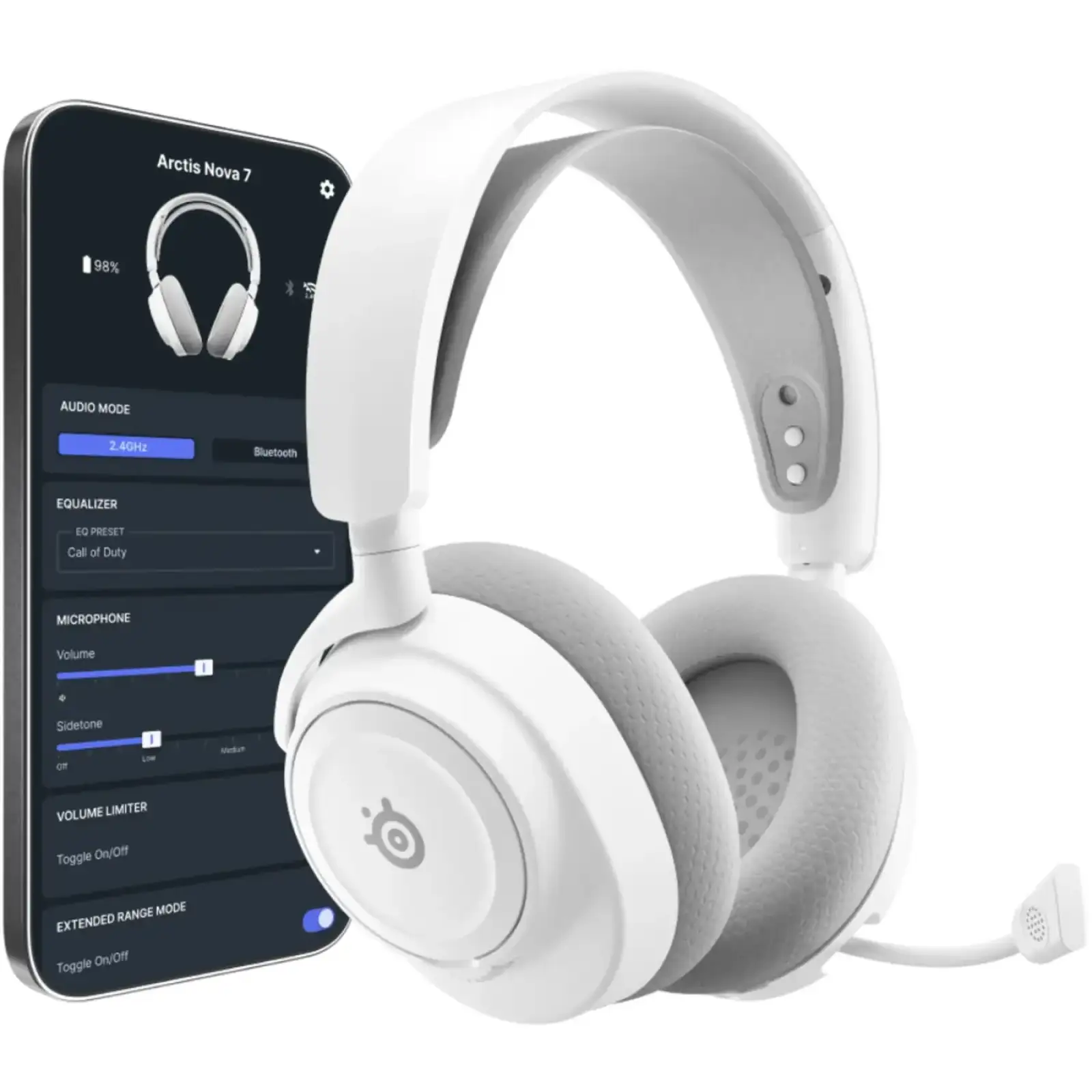 Ігрова гарнітура SteelSeries Arctis Nova 7P Gen 2 Wireless White PC/PS/SW/MAC/MOB (61745) UA
