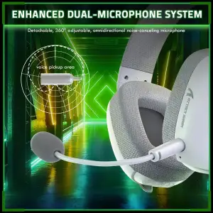 Ігрова гарнітура Attack Shark L80PRO Wireless, 2.4GHz/Bluetooth/3.5mm White (L80PROW_AS) UA