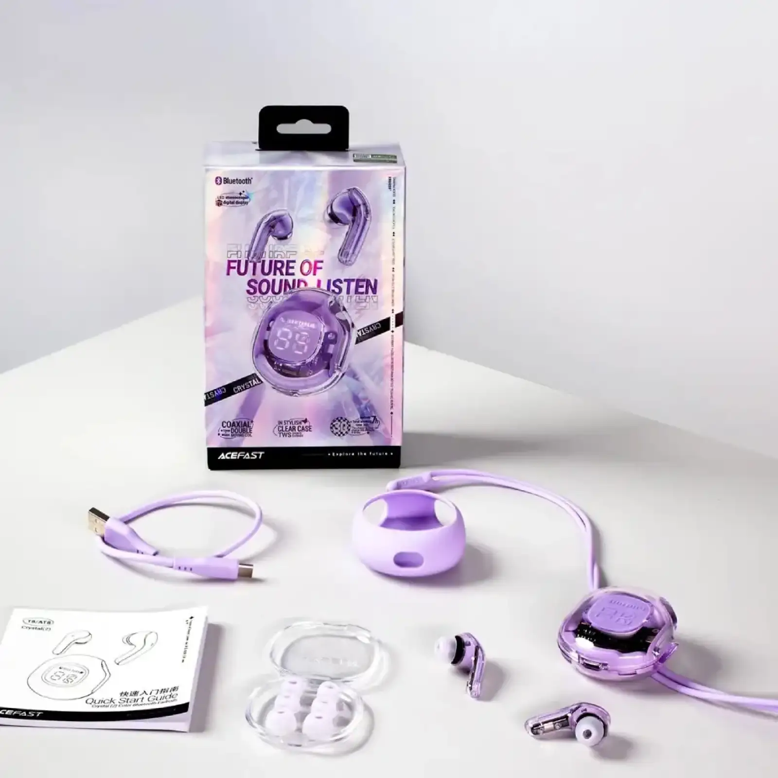 Навушники TWS Acefast T8 alfalfa purple (6974316282266) UA