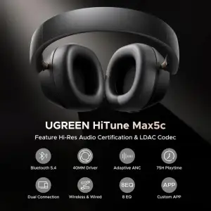 Навушники UGREEN HP203 HiTune Max5С Hybrid ANC Black (35757) UA