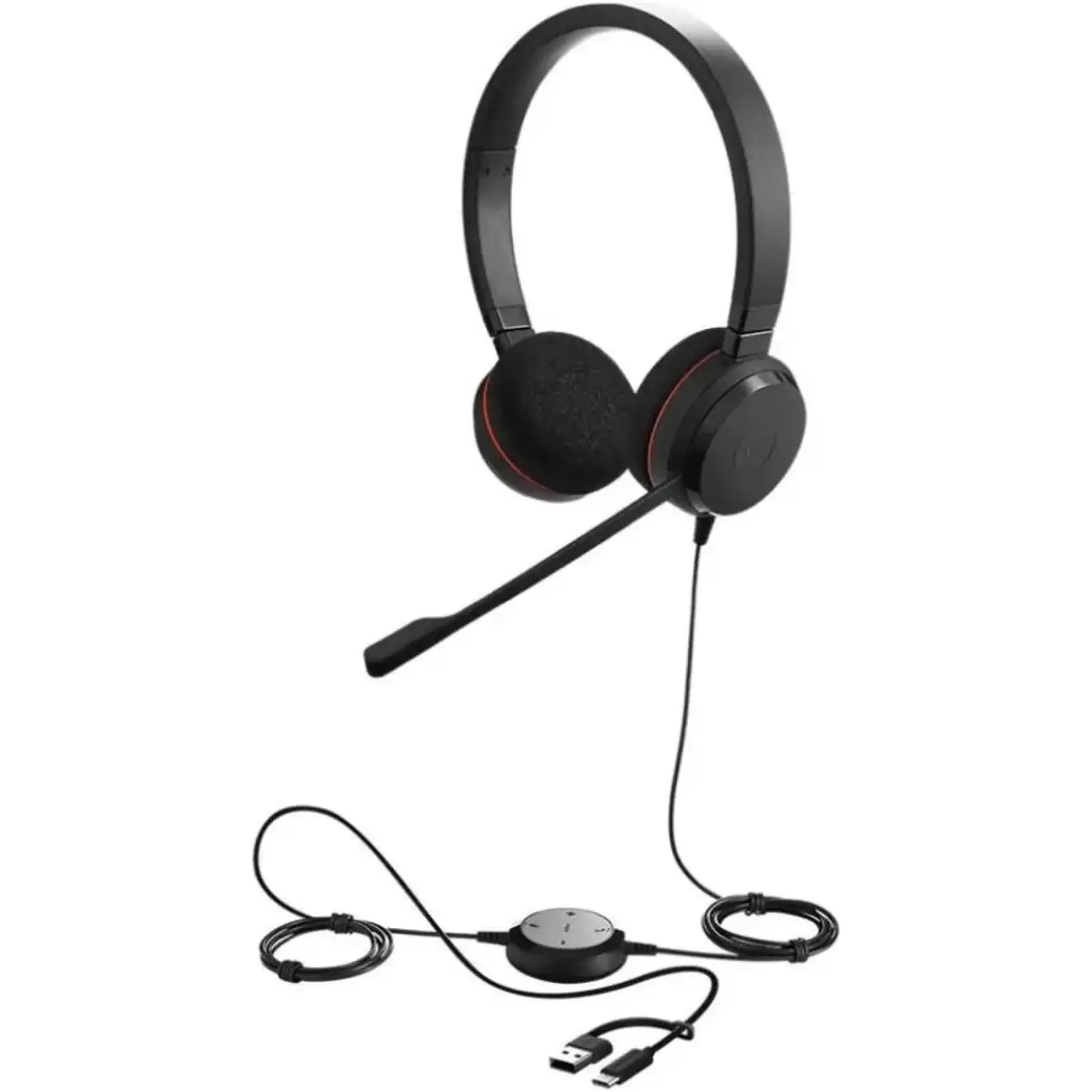 Гарнітура Jabra EVOLVE 20 SE MS Stereo + USB C/A adapter (шкіра) (4999-823-369) UA