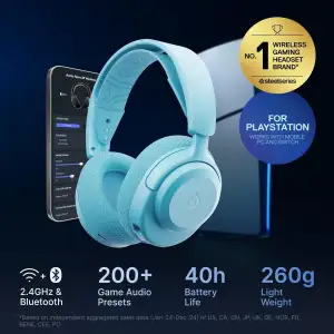 Ігрова гарнітура SteelSeries Arctis Nova 3P Wireless MultiPlatform Aqua (61688) UA