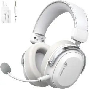 Ігрова гарнітура Attack Shark L30PRO Wireless, 2.4GHz/Bluetooth/3.5mm AUX/AUX-to-Type-C, White (L30PROW_AS) UA