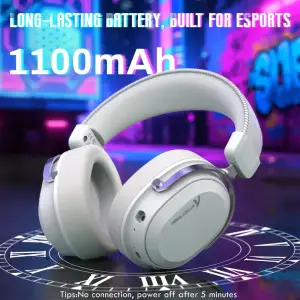 Ігрова гарнітура Attack Shark L30PRO Wireless, 2.4GHz/Bluetooth/3.5mm AUX/AUX-to-Type-C, White (L30PROW_AS) UA