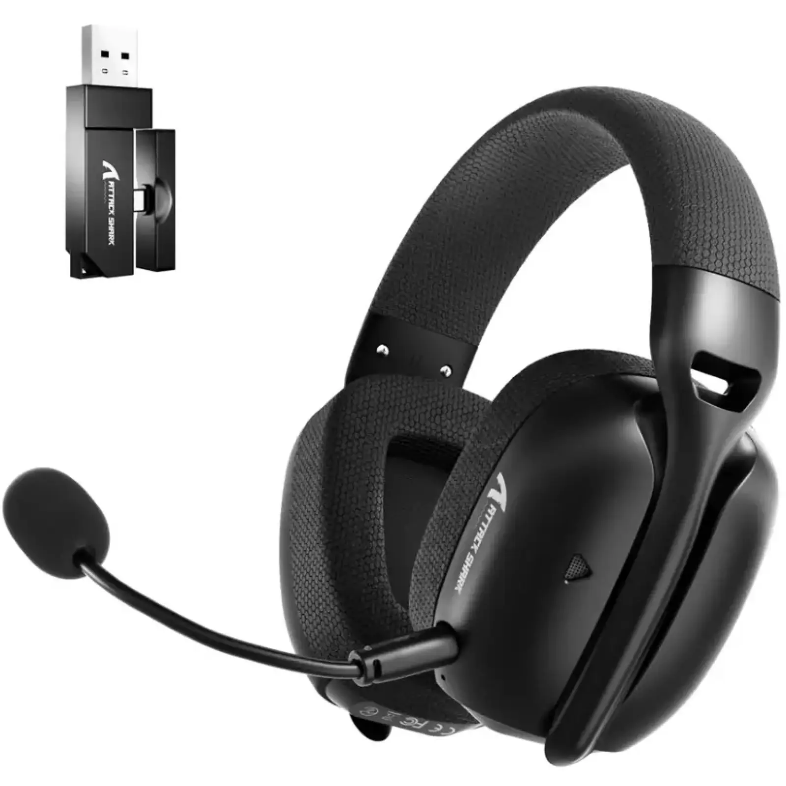 Игровая гарнитура Attack Shark L80PRO Wireless, 2.4GHz/Bluetooth/3.5mm Black (L80PROB_AS) UA