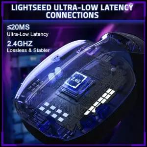 Игровая гарнитура Attack Shark L80PRO Wireless, 2.4GHz/Bluetooth/3.5mm Black (L80PROB_AS) UA