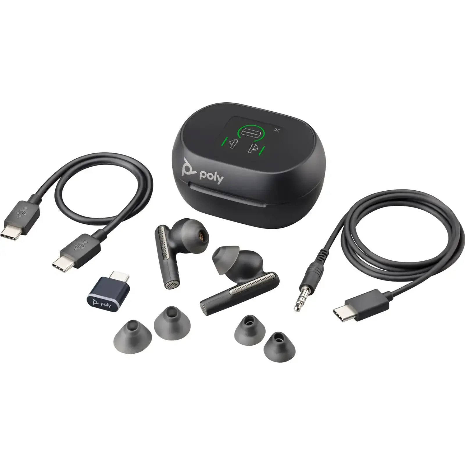 Навушники TWS Poly Voyager Free 60+ Earbuds + BT700C + TSCHC Black (7Y8G4AA) UA