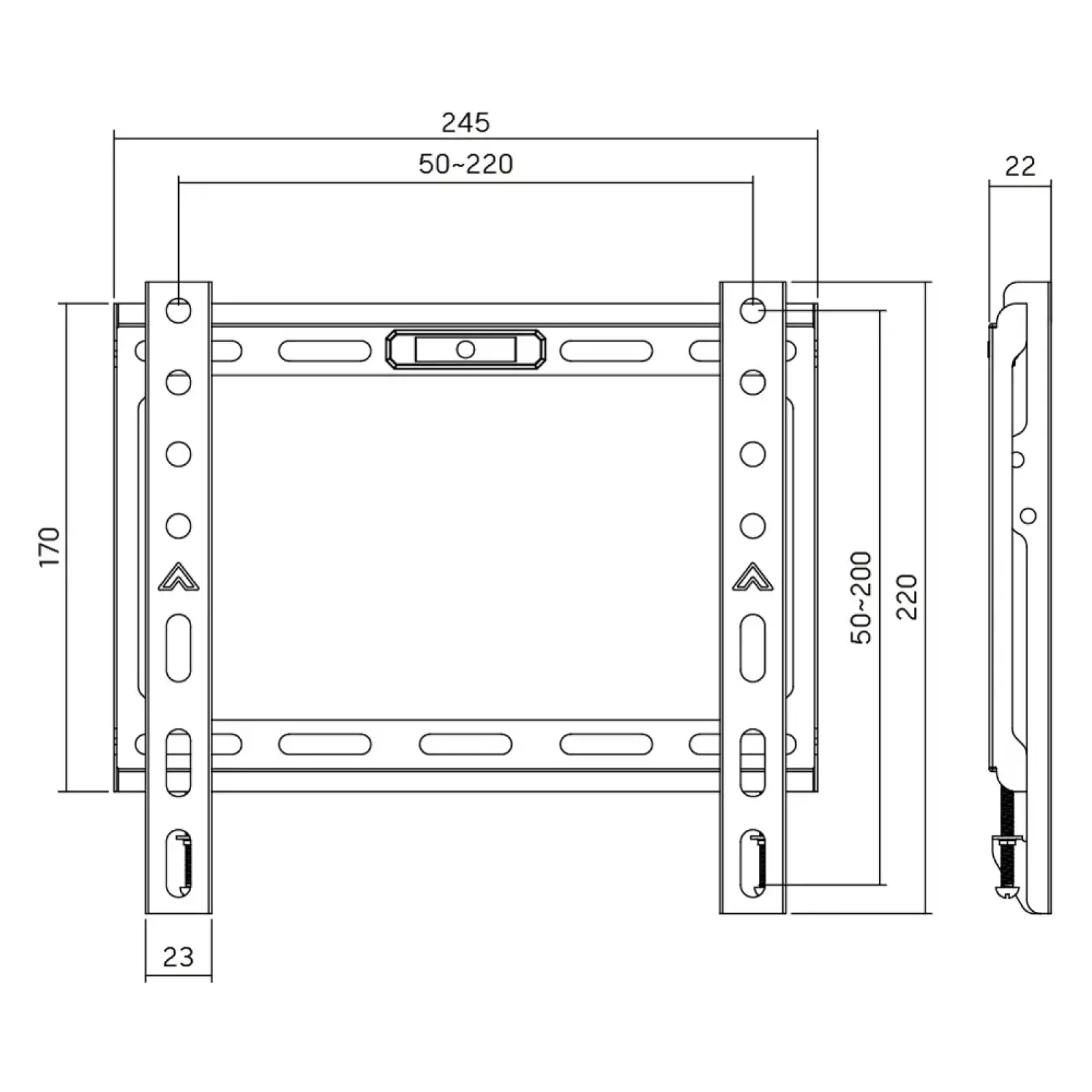 Кронштейн для ТВ AGN AGN43-220F фіксований/23