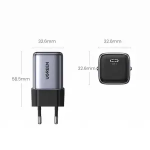 Зарядний пристрій 1xUSB 30W (USB-C) Gan PD Nexode Mini Сірий CD319 Ugreen (90666) UA