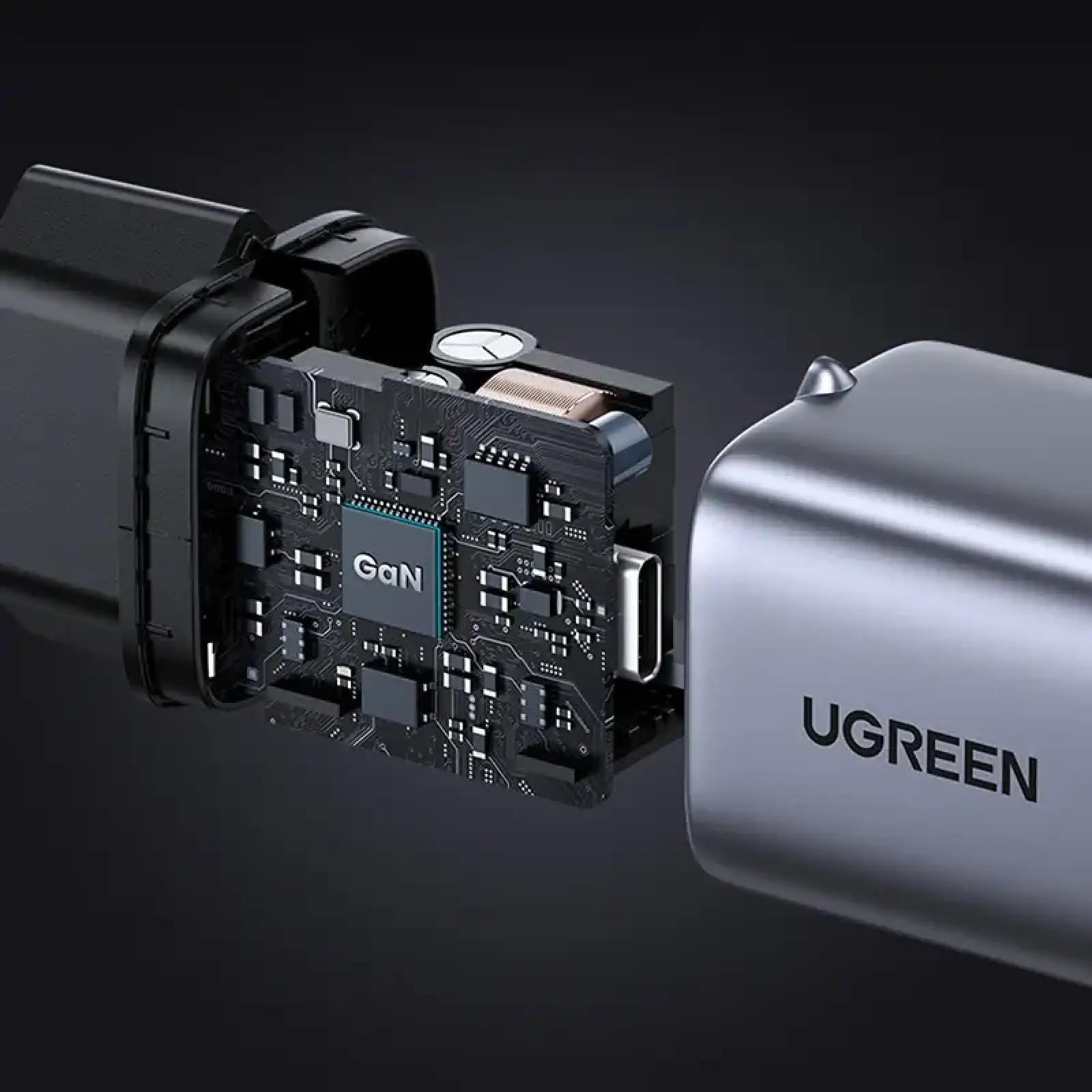 Зарядний пристрій 1xUSB 30W (USB-C) Gan PD Nexode Mini Сірий CD319 Ugreen (90666) UA
