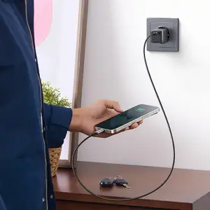 Зарядний пристрій 1xUSB 30W (USB-C) Gan PD Nexode Mini Сірий CD319 Ugreen (90666) UA