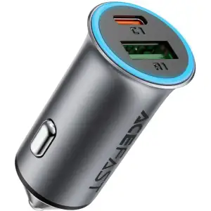 Автозарядка 2xUSB 95W (USB-C + USB-A) B16 Acefast (6974316284970) UA