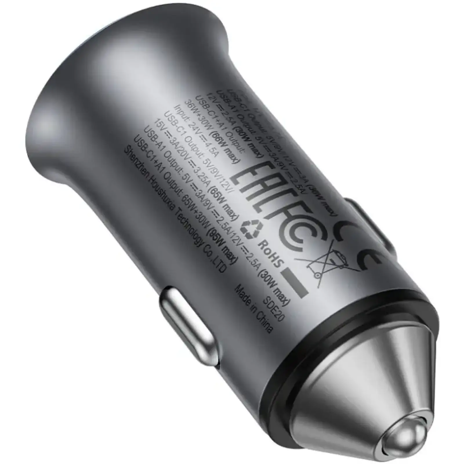 Автозарядка 2xUSB 95W (USB-C + USB-A) B16 Acefast (6974316284970) UA