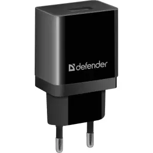 Зарядний пристрій 1xUSB 11W 2.1А EPA-10 чорний пакет Defender (83572) UA