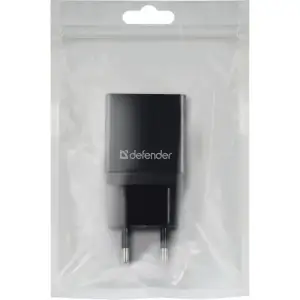 Зарядний пристрій 1xUSB 11W 2.1А EPA-10 чорний пакет Defender (83572) UA