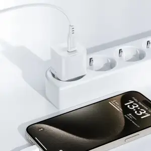 Зарядний пристрій 1xUSB-C 30W Gan A77 mini + USB-C cable Fast Charger White Acefast (6974316282853) UA