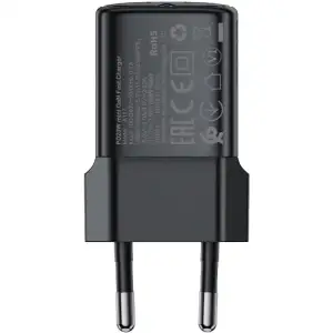 Зарядний пристрій 1xUSB-C 20W Gan A117 mini Fast Charger Black Acefast (6974316284987) UA