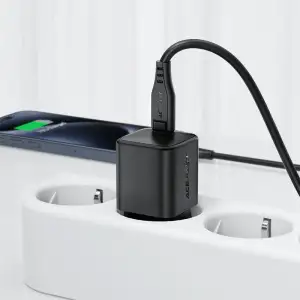 Зарядний пристрій 1xUSB-C 20W Gan A117 mini Fast Charger Black Acefast (6974316284987) UA