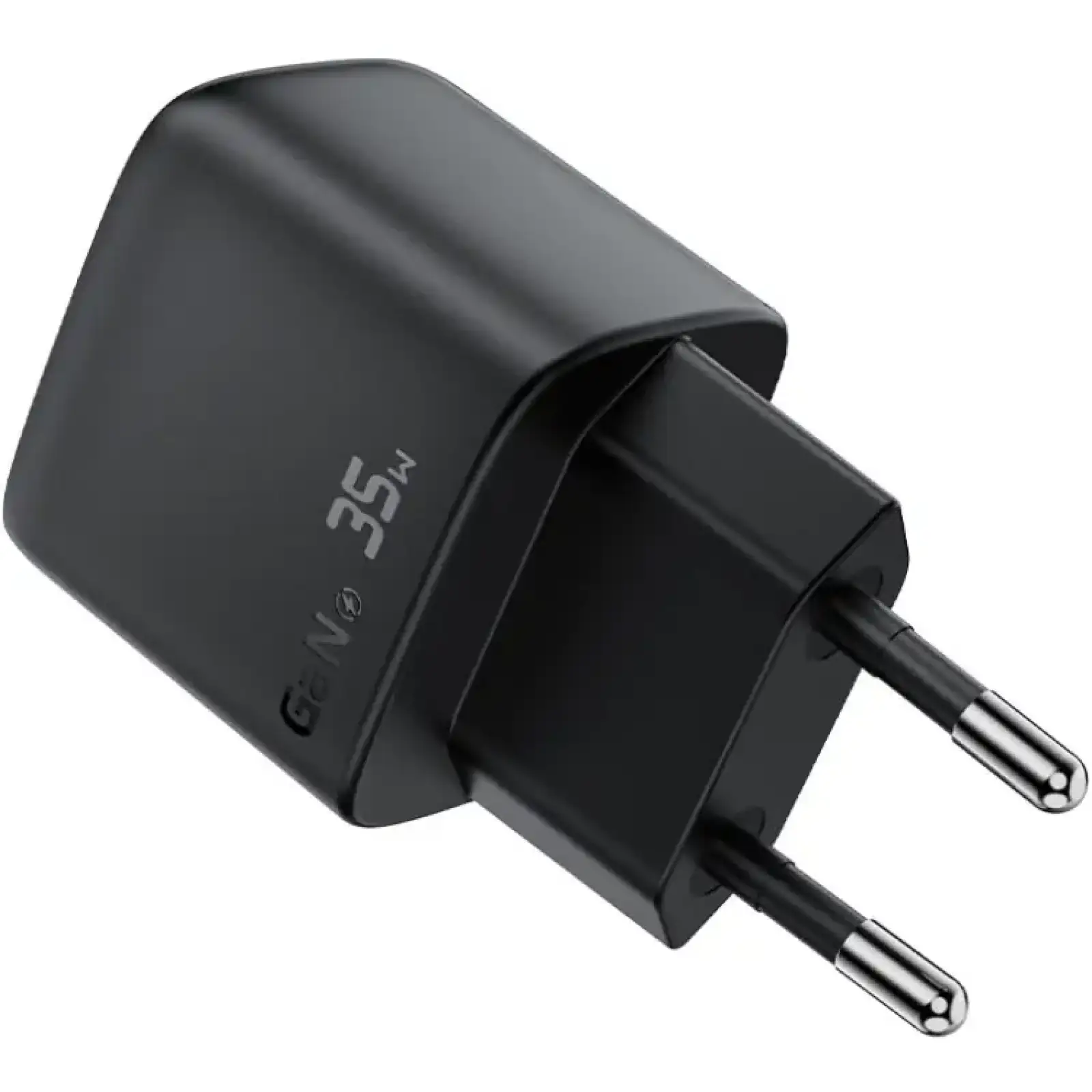 Зарядний пристрій 2xUSB 35W (USB-C+USB-A) with digital display Gan A116 Black Acefast (6974316284468) UA