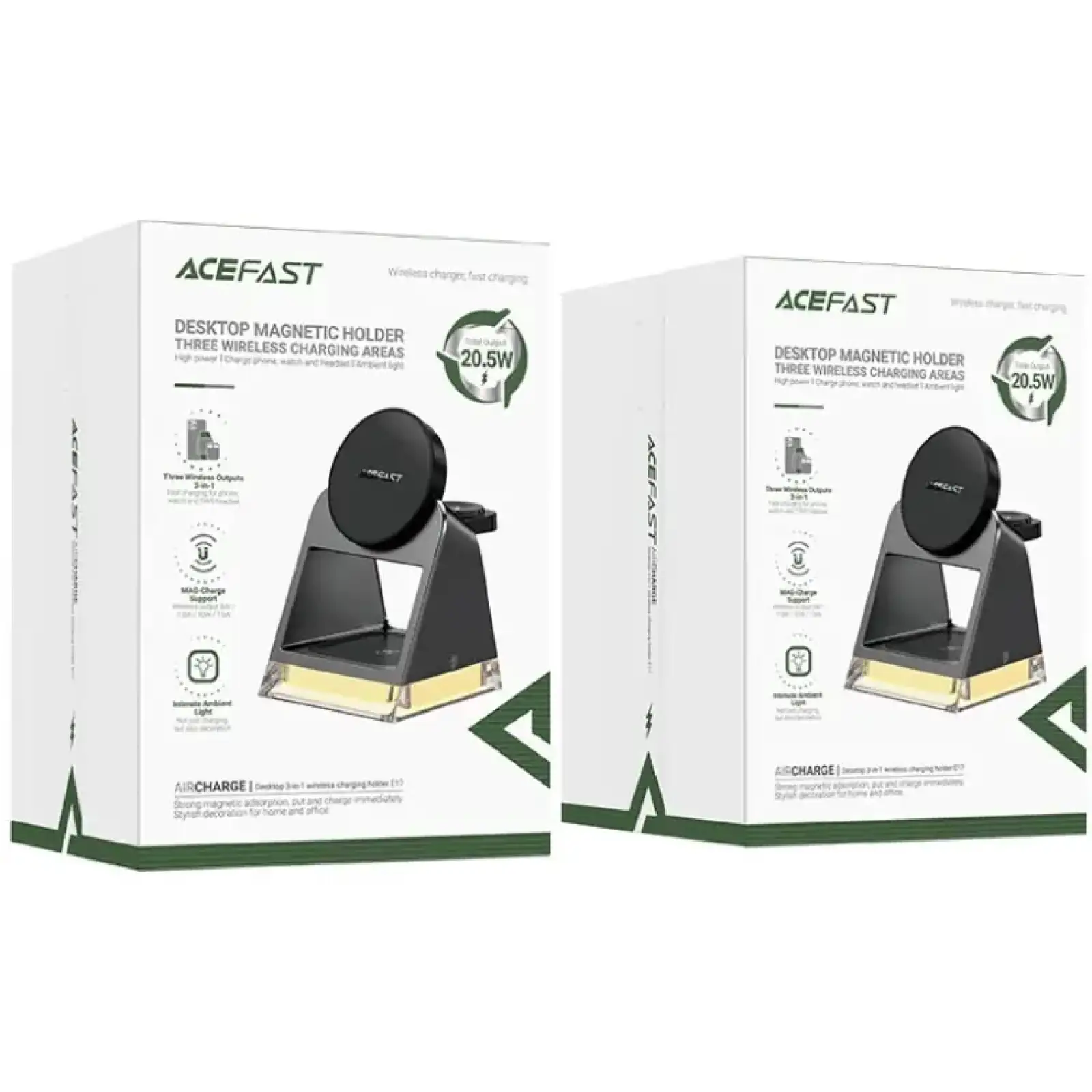 Зарядний пристрій Wireless QI 3in1 15W E17 Acefast (6974316282815) UA