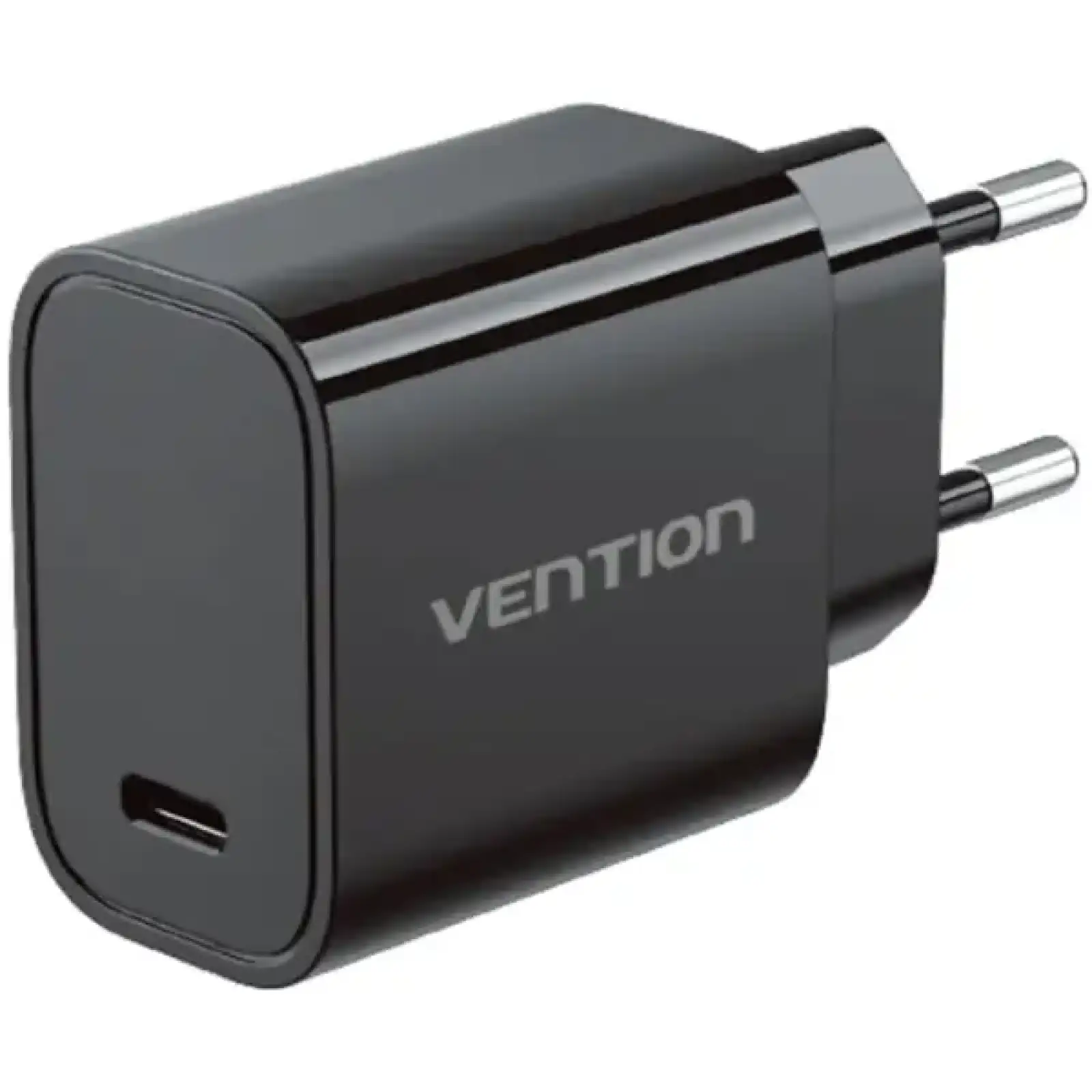 Зарядний пристрій 1xUSB-C 30W + USB-C cable М-М Black Vention (G18B0-EU) UA