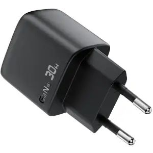 Зарядний пристрій 1xUSB-C 30W Gan A115 Fast Charger + USB-C cable black Acefast (6974316284451) UA