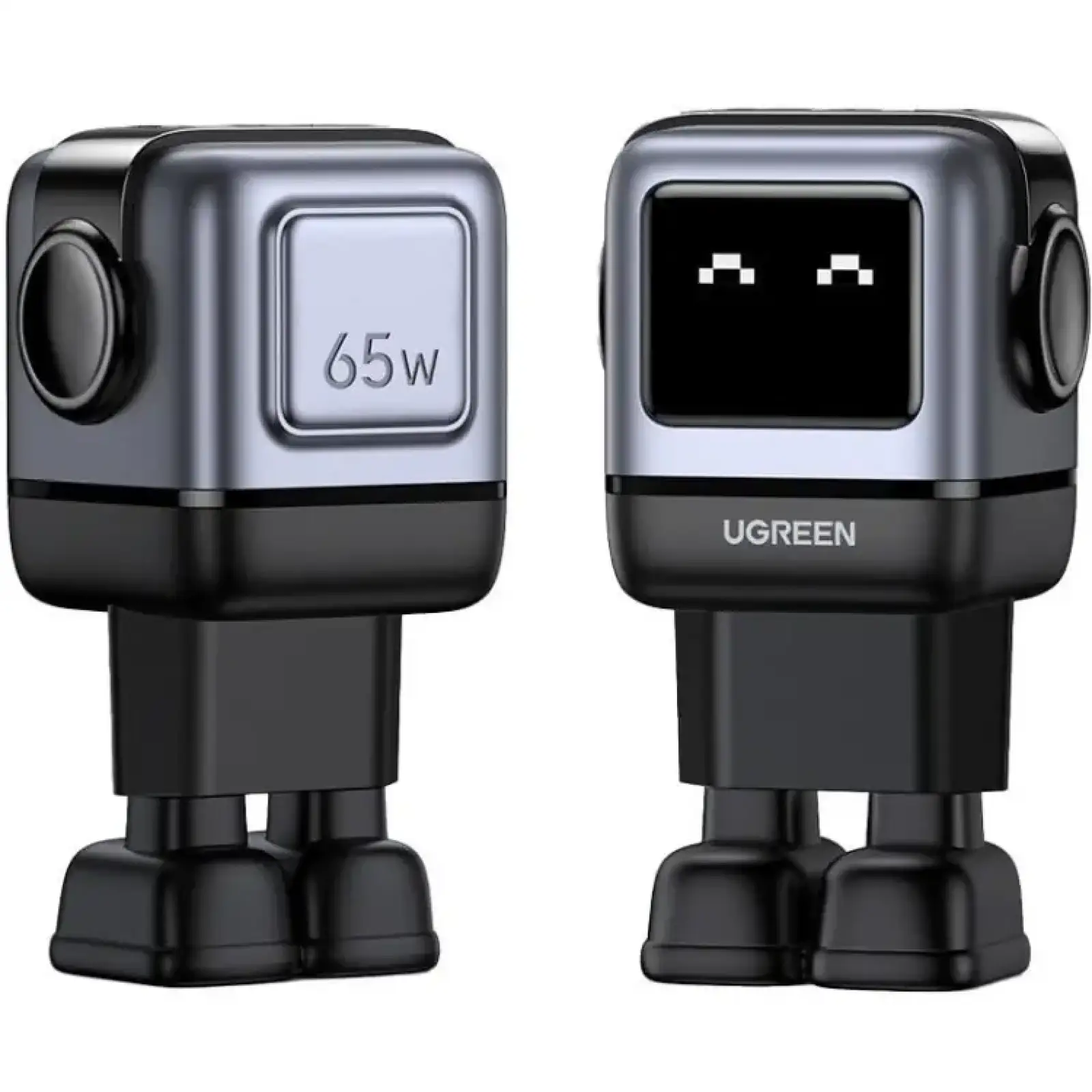 Зарядний пристрій 3xUSB 65W (2xUSB-C+USB-A) Gan Robot tech Fast Charger Сірий CD361 Ugreen (25685B) UA