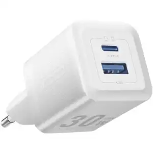 Зарядний пристрій 2xUSB 30W (USB-A/USB-C) + USB-C cable М-М White Vention (TZ-FEQW0-EU-01) UA