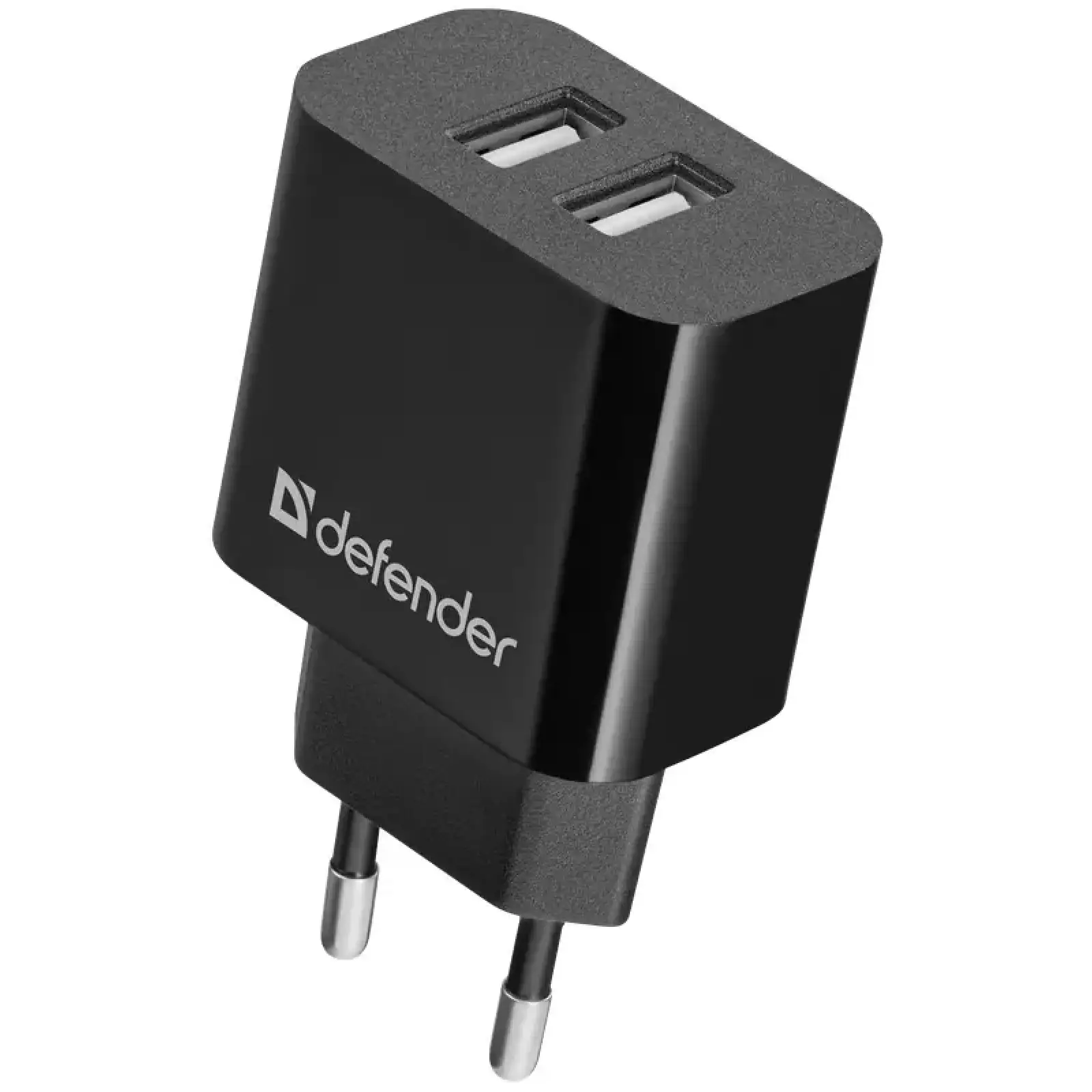 Зарядний пристрій 2xUSB 12W 2.1A UPC-21 +кабель microUSB, чорний Defender (83581) UA
