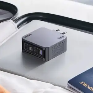 Зарядний пристрій 4xUSB 160W (3xUSB-C + USB-A) GaN + Type-C cable 100W сірий X763 Nexode Pro Ugreen (25877) UA