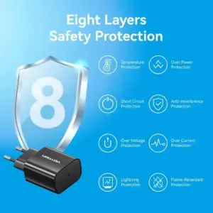Зарядний пристрій 1xUSB-C 20W + USB-C cable М-М White Vention (G16W0-EU) UA