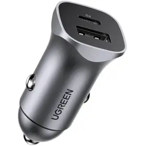 Автозарядка 2xUSB 30W (USB-C + USB-A) CD130 Ugreen (40858) UA