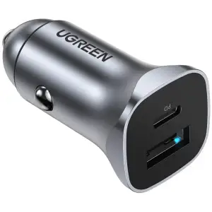 Автозарядка 2xUSB 30W (USB-C + USB-A) CD130 Ugreen (40858) UA