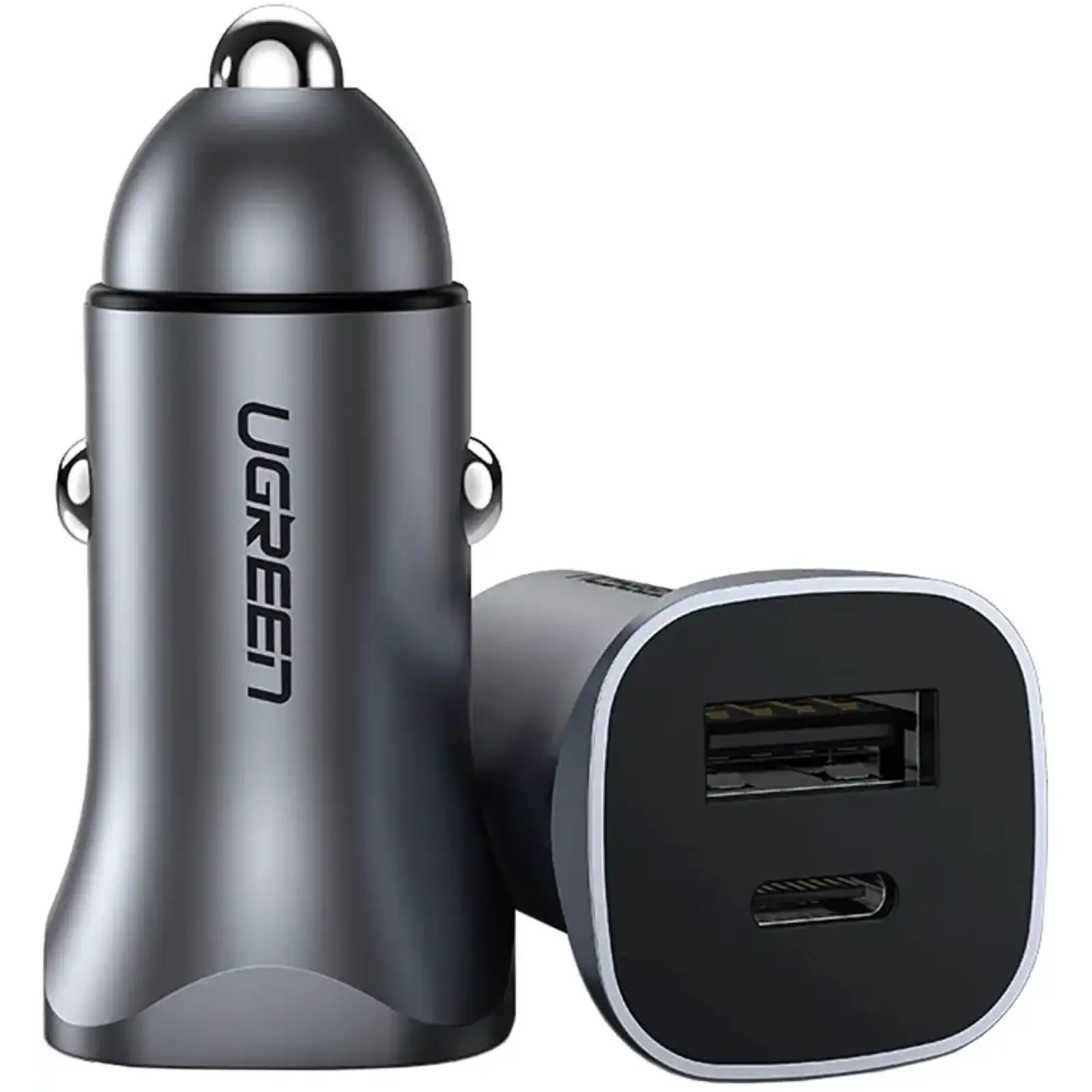 Автозарядка 2xUSB 30W (USB-C + USB-A) CD130 Ugreen (40858) UA