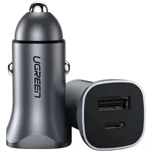 Автозарядка 2xUSB 30W (USB-C + USB-A) CD130 Ugreen (40858) UA