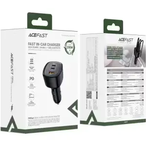Автозарядка 3xUSB 200W (2xUSB-C + USB-A) B18 Acefast (6974316285953) UA