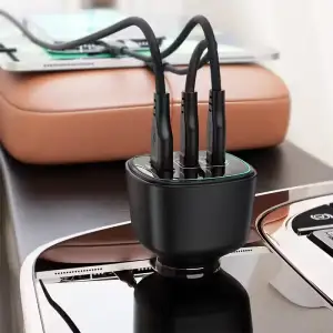 Автозарядка 3xUSB 200W (2xUSB-C + USB-A) B18 Acefast (6974316285953) UA