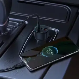 Автозарядка 3xUSB 200W (2xUSB-C + USB-A) B18 Acefast (6974316285953) UA