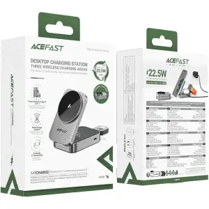 Зарядний пристрій Wireless QI 3in1 22,5W E22 Acefast (6974316284079) UA