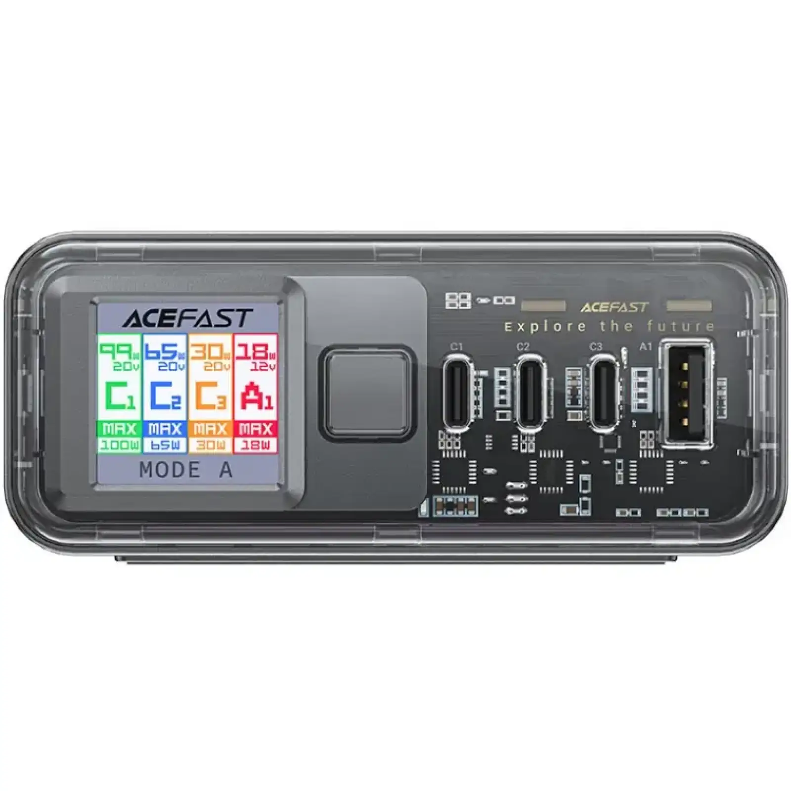Зарядний пристрій 4xUSB 218W (3xUSB-C+USB-A) Gan Z4 Fast Charger Acefast (6974316282587) UA