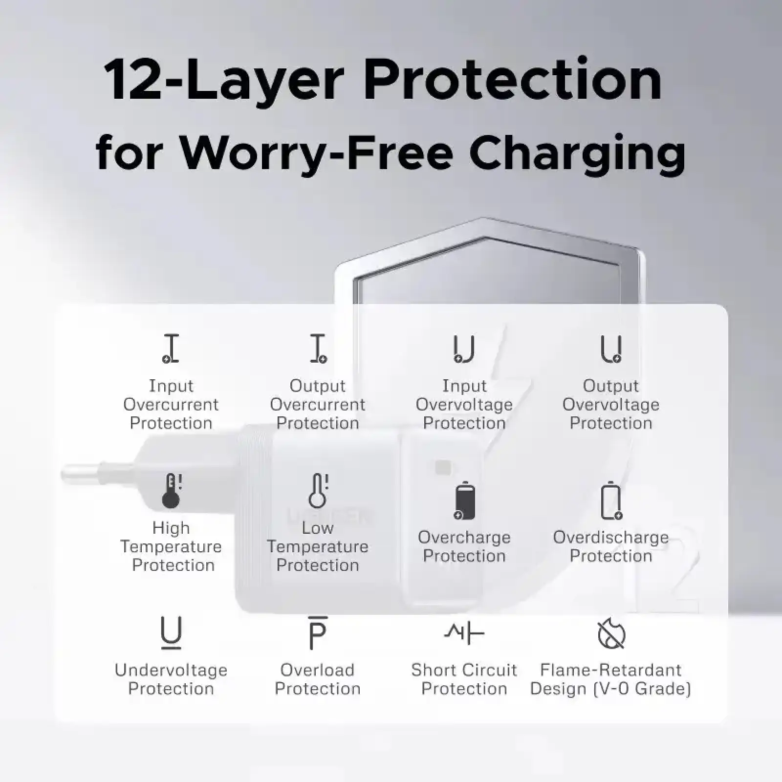 Зарядний пристрій 1xUSB 45W (USB-C) Gan X840 Ugreen (95692B) UA