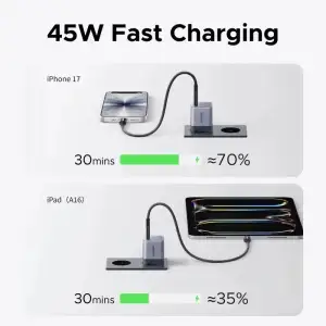 Зарядний пристрій 1xUSB 45W (USB-C) Gan X840 Ugreen (95692B) UA