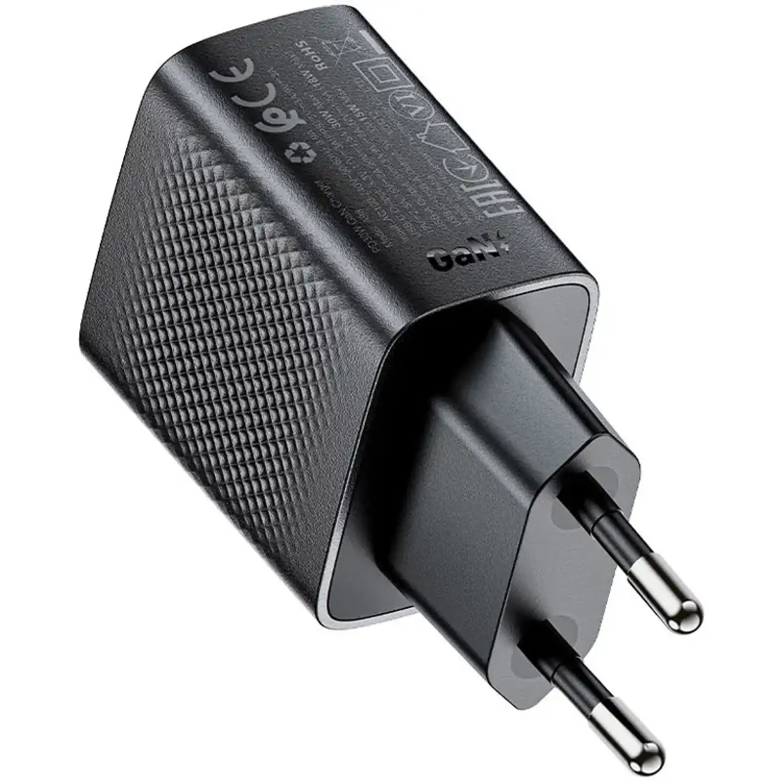 Зарядний пристрій 2xUSB 30W (USB-C+USB-A) Gan A98 Black Acefast (6974316283263) UA