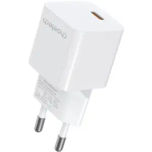 Зарядний пристрій 1xUSB-С 20W PD білий Choetech (PD5010-EU-WH) UA