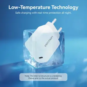Зарядний пристрій 1xUSB-C 30W + USB-C cable М-М White Vention (G18W0-EU) UA